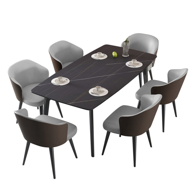 Contemporary 1/2/5/7 Pieces Dining Set Sintered Stone Dining Table