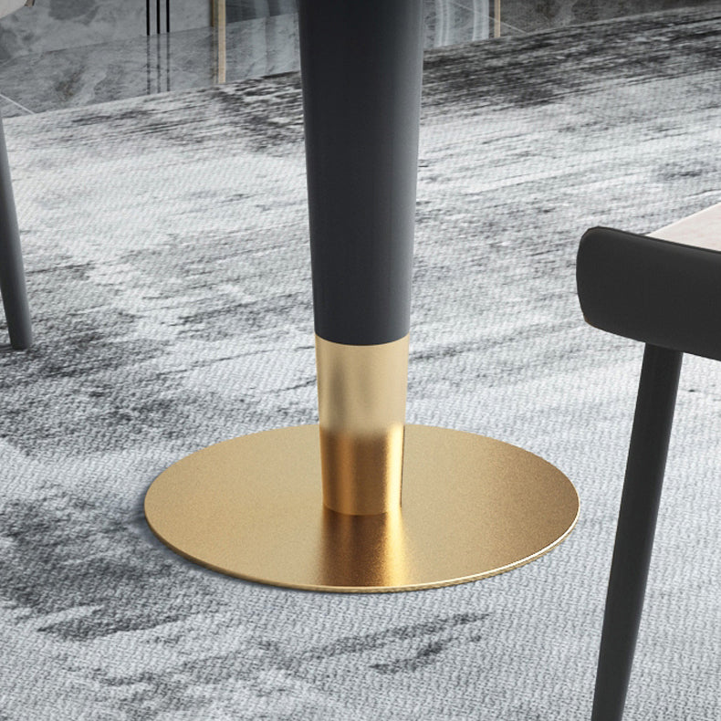 1/2/3/4/5 Pcs Metal Modern Dining Set with Round Dining Table Dinette Set