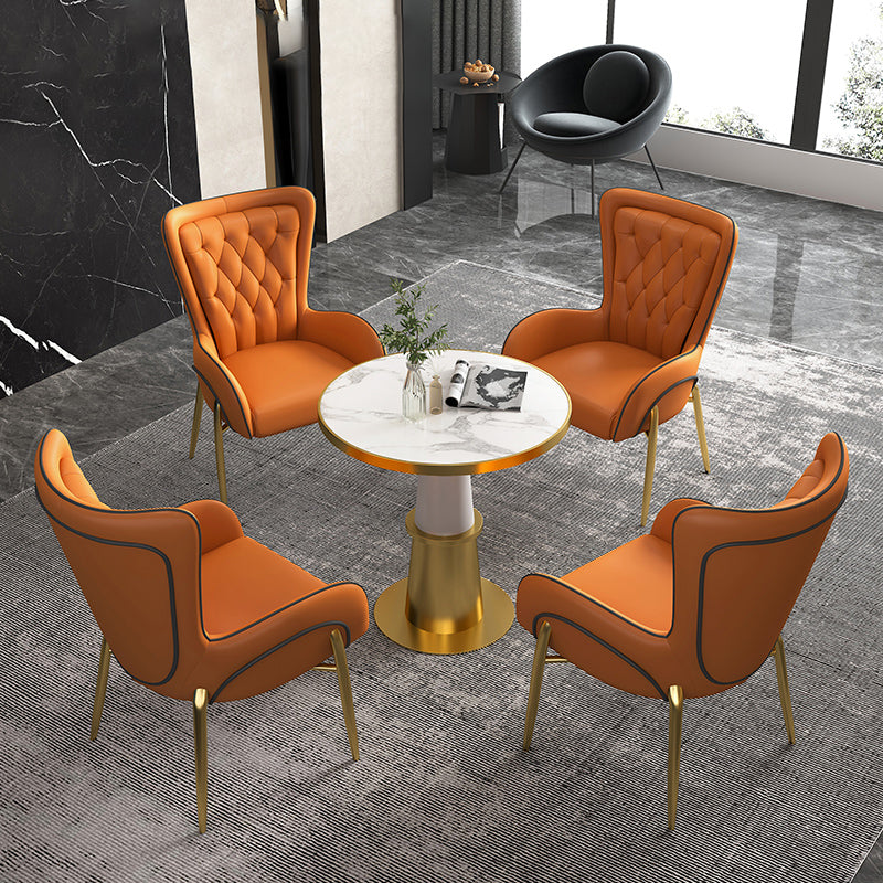 Glam 1/5 Pieces Dining Set Sintered Stone Dining Table Set for Home Use