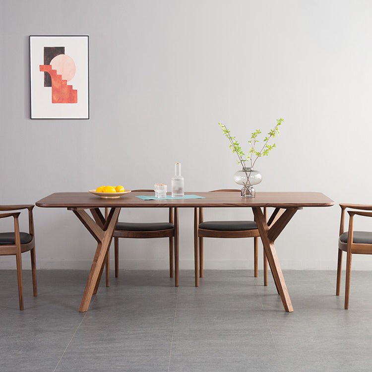 1/2/5/7 Pcs Ash Wood Modern Dining Room Set with Rectangle Table Dining Set