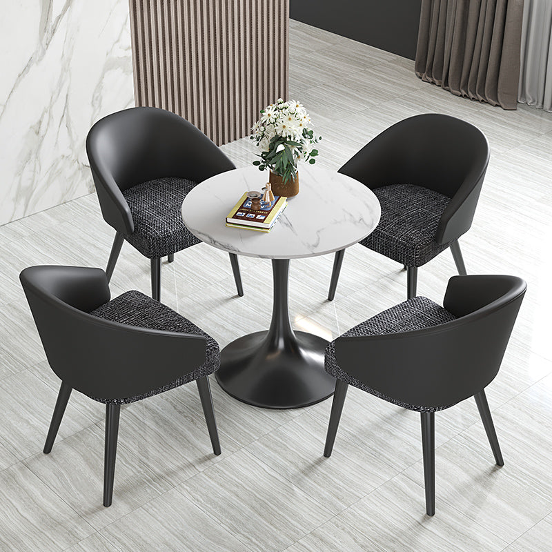 Contemporary 1/5 Pieces Dining Set Sintered Stone Dinette Table Set