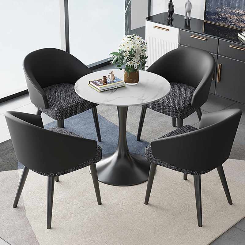 Contemporary 1/5 Pieces Dining Set Sintered Stone Dinette Table Set