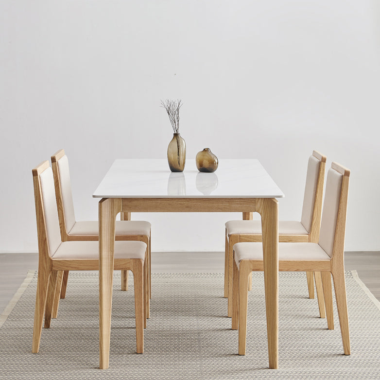 Modern 1/4/5/7 Pieces Dining Set Sintered Stone Top Dining Table Set with Chairs