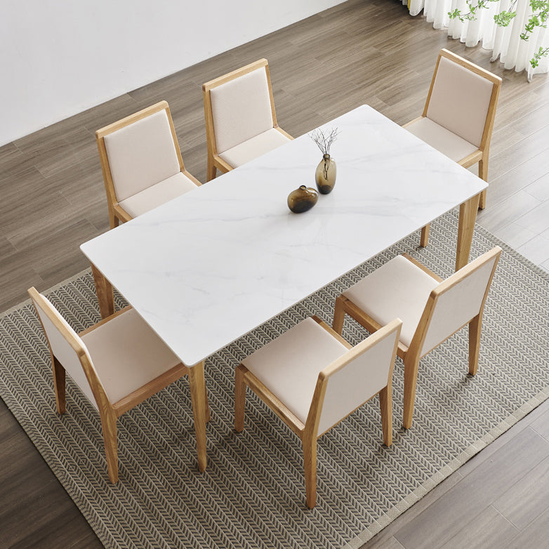 Modern 1/4/5/7 Pieces Dining Set Sintered Stone Top Dining Table Set with Chairs