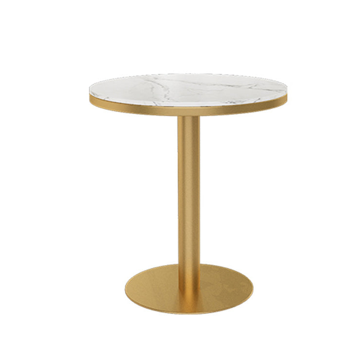 1/3 Pcs Metal Glam Dining Room Set with Round Table and Pedestal Base Dining Set