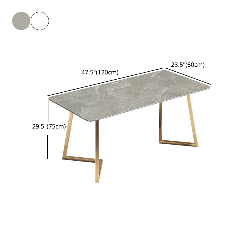 1/4/5/7 Pcs Metal Scandinavian Dining Room Set with Rectangle Table Dining Set