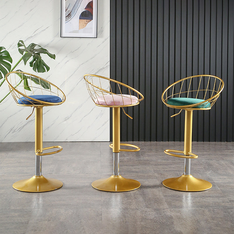 Glam einstellbarer Counter -Stuhl -Stuhl -Rückenlehne -Stuhl mit Fußstütze und Drehgelenk