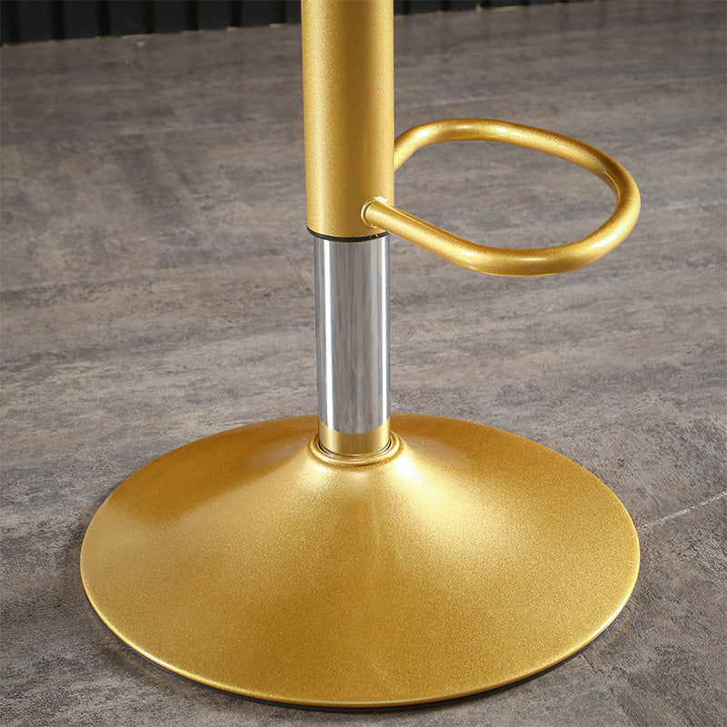 Taburete de bar ajustable Glam, taburete de bar con respaldo y reposapiés y giratorio