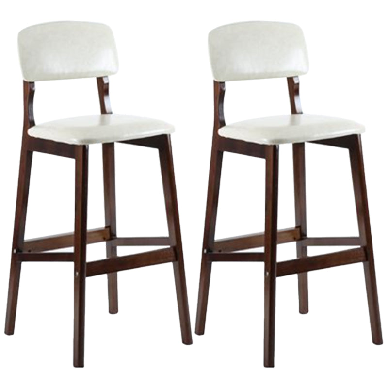 Taburete moderno sin brazos para mostrador, taburete de bar de café de madera con pedal y cojín
