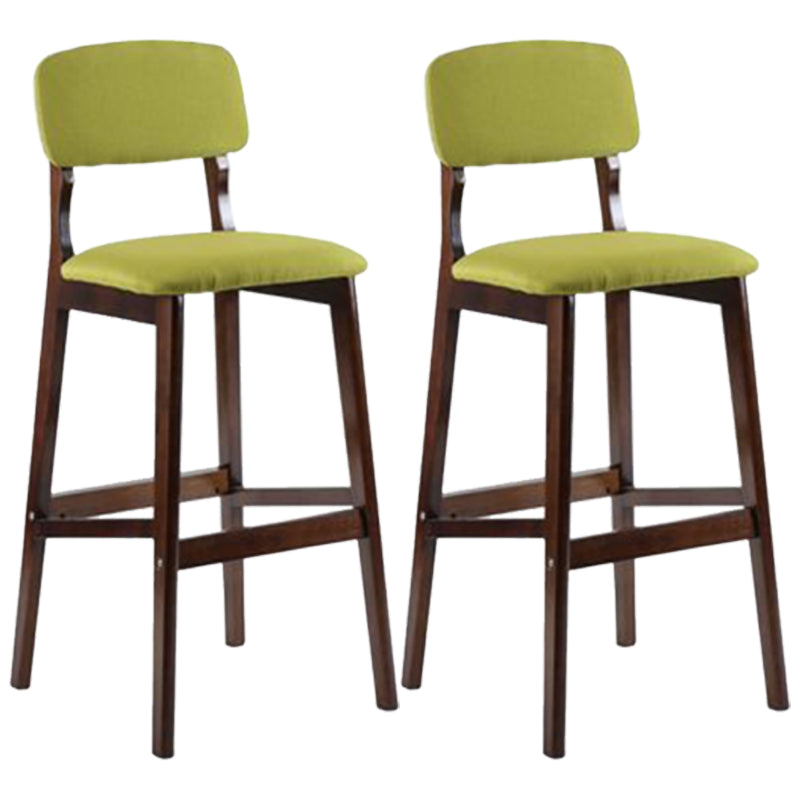 Taburete moderno sin brazos para mostrador, taburete de bar de café de madera con pedal y cojín
