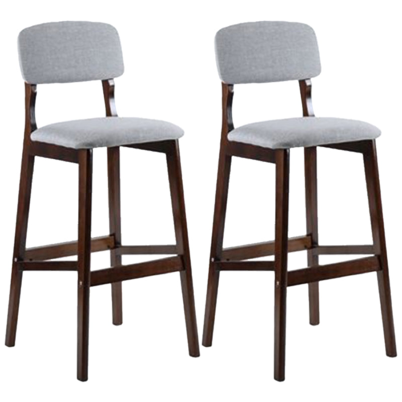 Taburete moderno sin brazos para mostrador, taburete de bar de café de madera con pedal y cojín