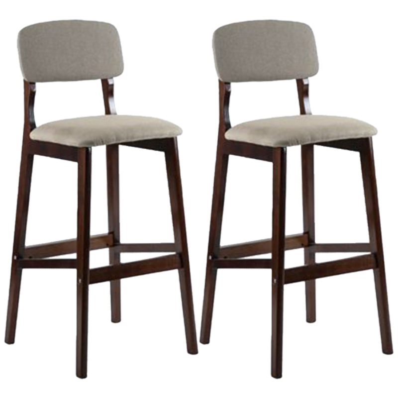 Taburete moderno sin brazos para mostrador, taburete de bar de café de madera con pedal y cojín