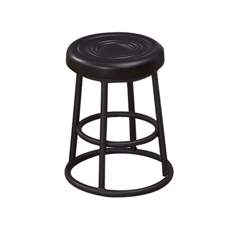 Industrial Armless Backless Counter Stool Steel Cashier Bar Stool with Pedal