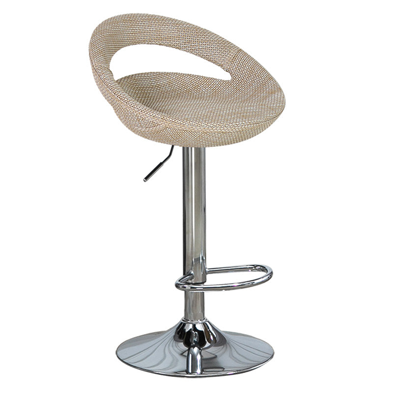Contemporary Adjustable Height Bar Stool Indoor Bar Stool with Low Back