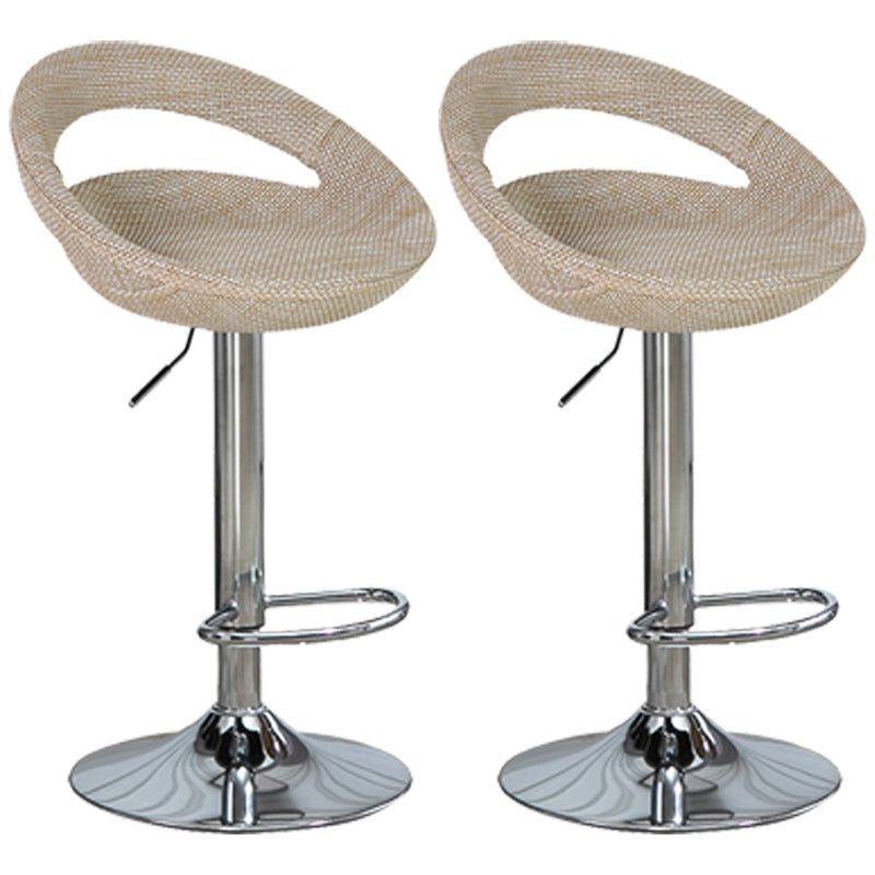 Contemporary Adjustable Height Bar Stool Indoor Bar Stool with Low Back
