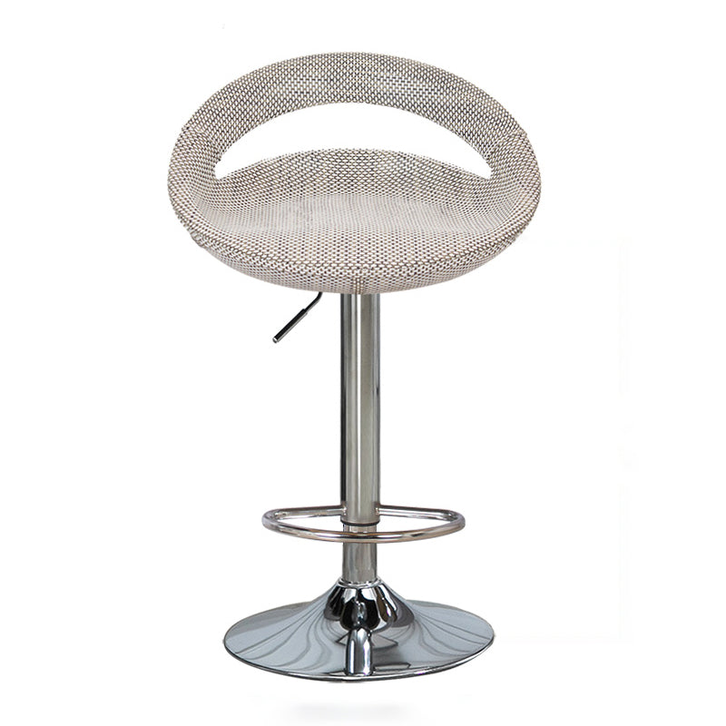 Contemporary Adjustable Height Bar Stool Indoor Bar Stool with Low Back