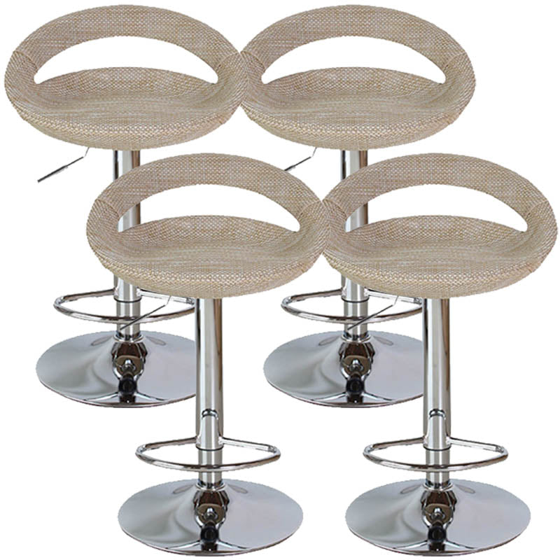 Contemporary Adjustable Height Bar Stool Indoor Bar Stool with Low Back