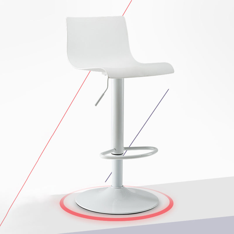 Contemporary Swivel Adjustable Bar Stool Indoor Bar Stool with Low Back