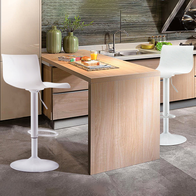 Contemporary Swivel Adjustable Bar Stool Indoor Bar Stool with Low Back