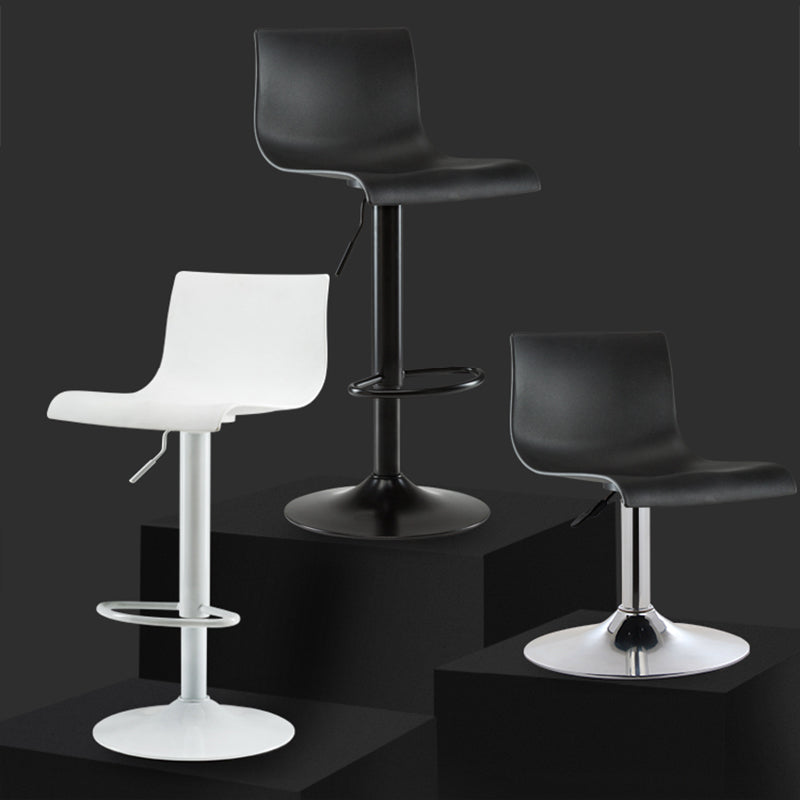 Contemporary Swivel Adjustable Bar Stool Indoor Bar Stool with Low Back