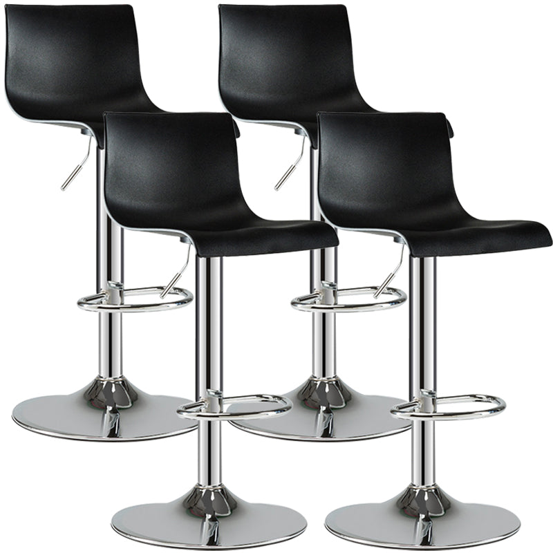 Contemporary Swivel Adjustable Bar Stool Indoor Bar Stool with Low Back