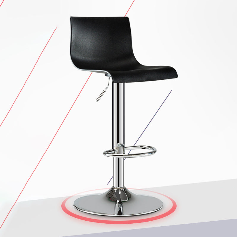 Contemporary Swivel Adjustable Bar Stool Indoor Bar Stool with Low Back