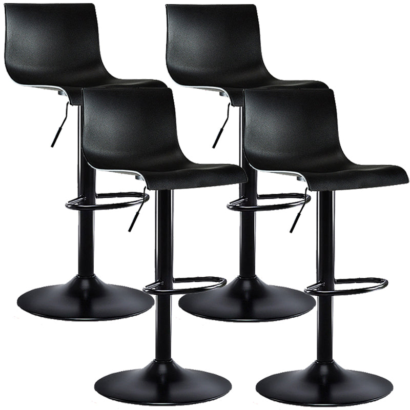 Contemporary Swivel Adjustable Bar Stool Indoor Bar Stool with Low Back
