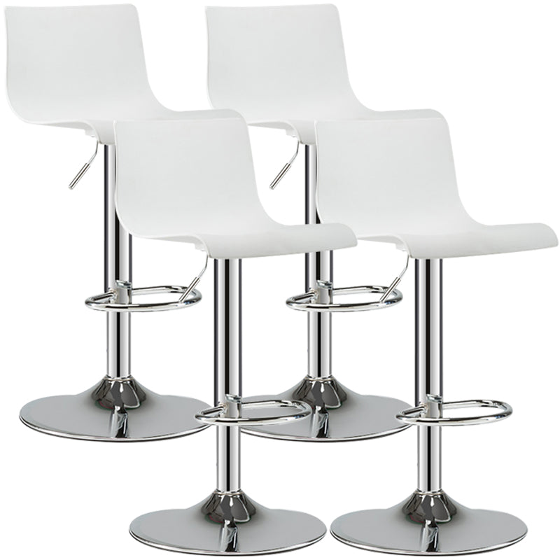 Contemporary Swivel Adjustable Bar Stool Indoor Bar Stool with Low Back