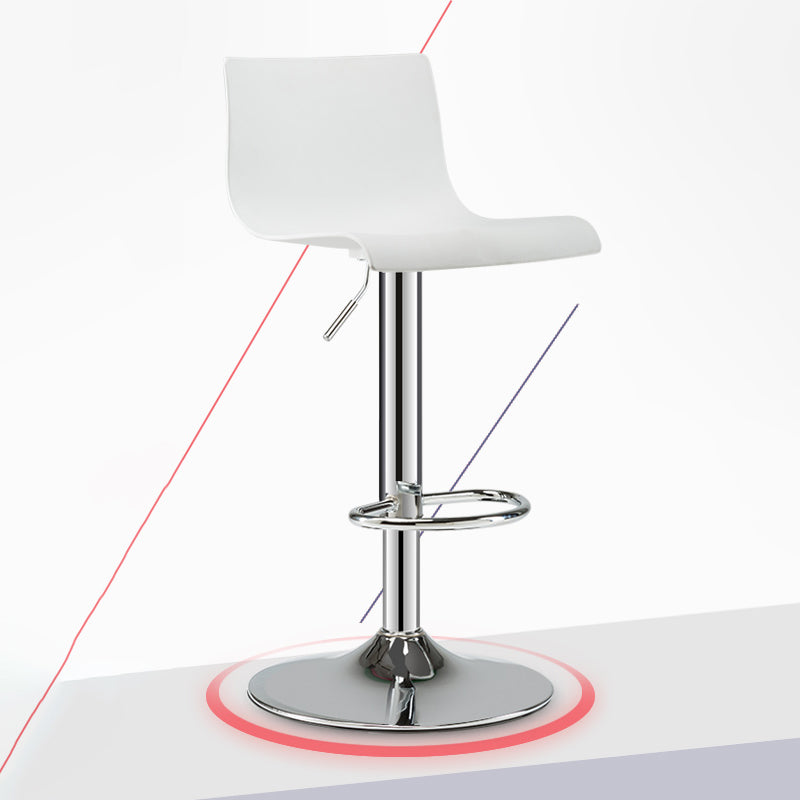Contemporary Swivel Adjustable Bar Stool Indoor Bar Stool with Low Back