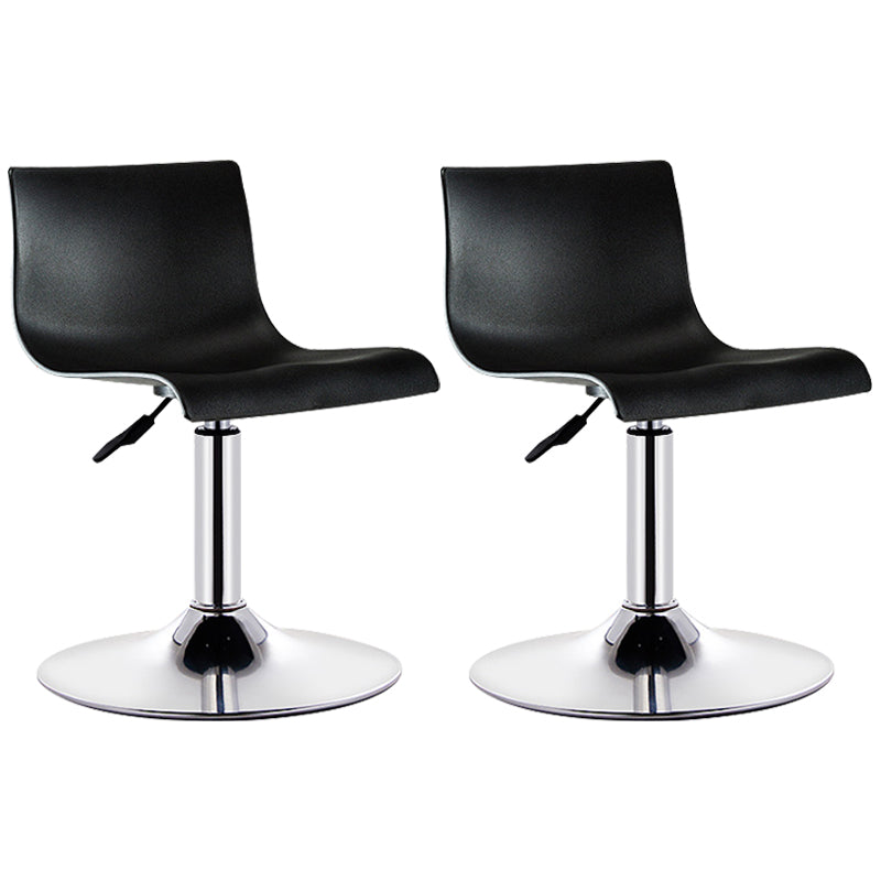 Contemporary Swivel Adjustable Bar Stool Indoor Bar Stool with Low Back