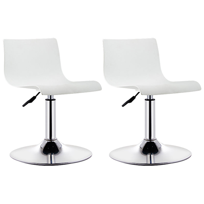 Contemporary Swivel Adjustable Bar Stool Indoor Bar Stool with Low Back