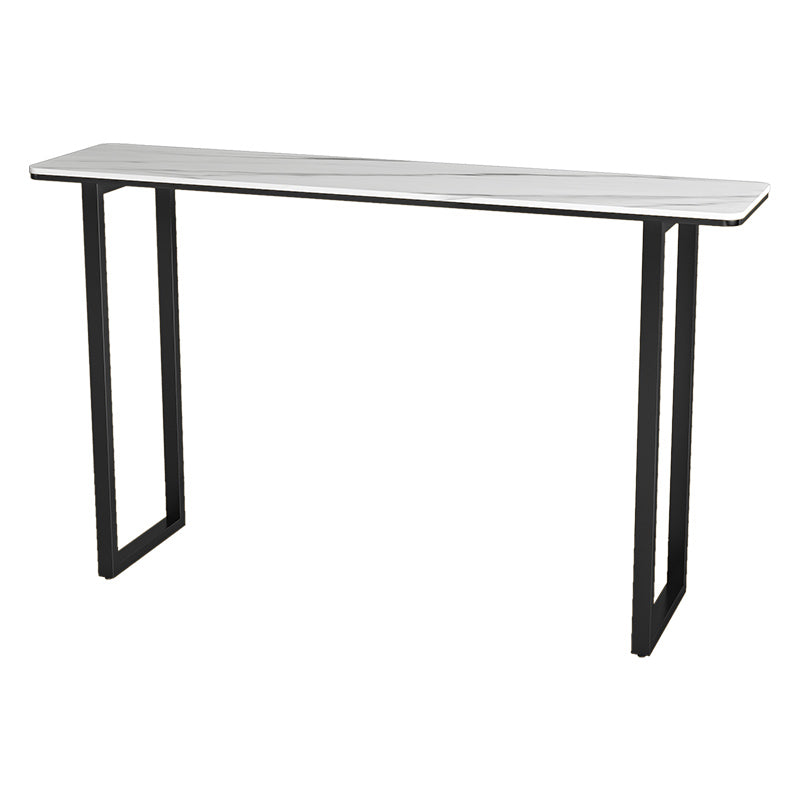 Industrial Style Stone Top Cocktail Bar Table 42-inch Height Table for Kitchen