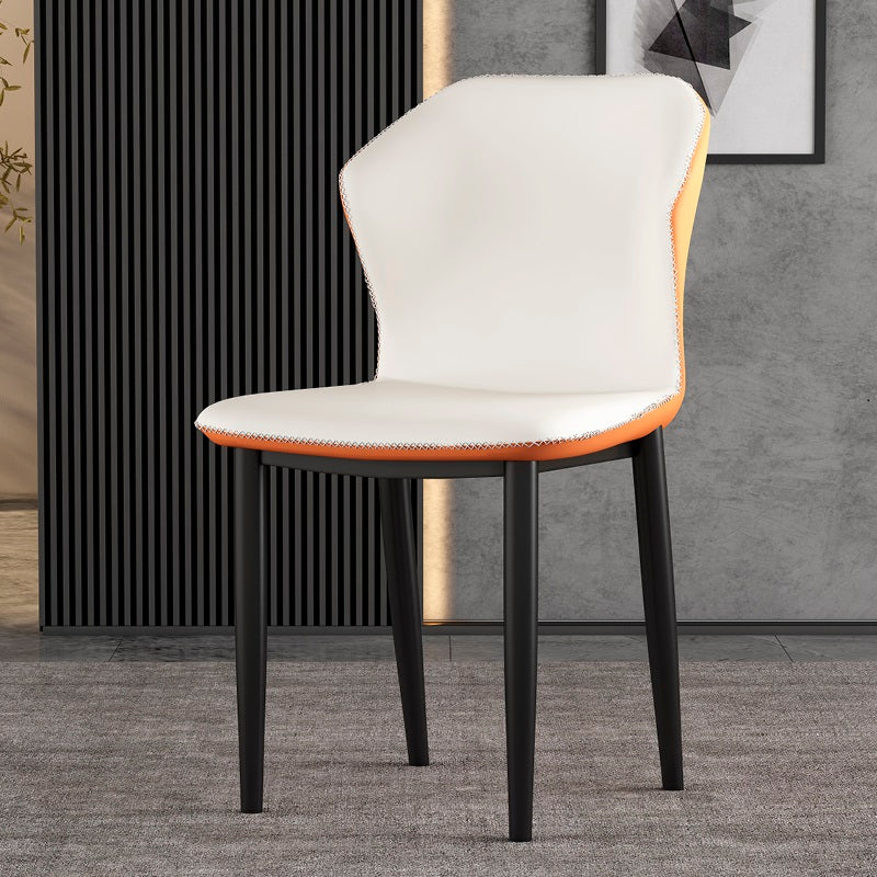 Sillas orejeras de estilo industrial Sillas de comedor de cuero PU para cocina