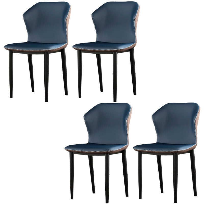Sillas orejeras de estilo industrial Sillas de comedor de cuero PU para cocina