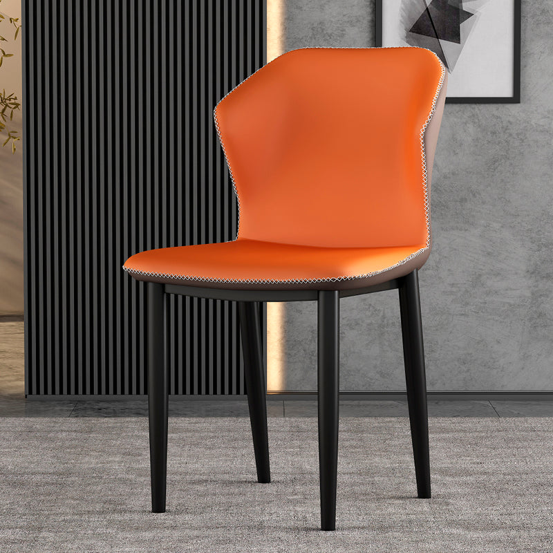 Sillas orejeras de estilo industrial Sillas de comedor de cuero PU para cocina