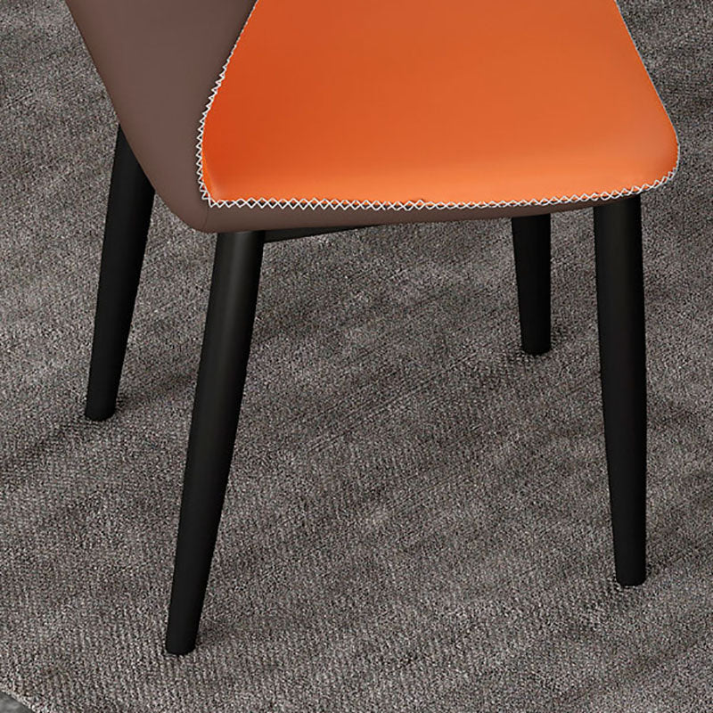 Sillas orejeras de estilo industrial Sillas de comedor de cuero PU para cocina