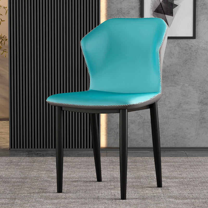 Sillas orejeras de estilo industrial Sillas de comedor de cuero PU para cocina