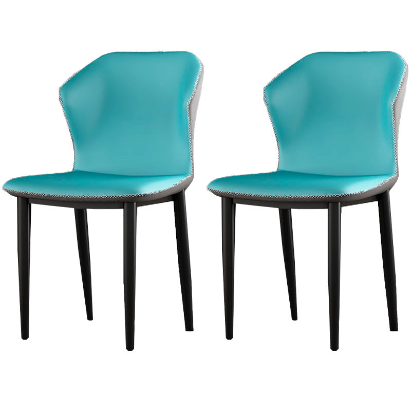 Sillas orejeras de estilo industrial Sillas de comedor de cuero PU para cocina
