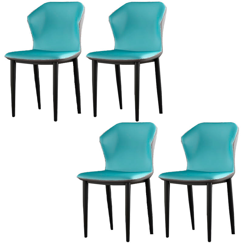 Sillas orejeras de estilo industrial Sillas de comedor de cuero PU para cocina