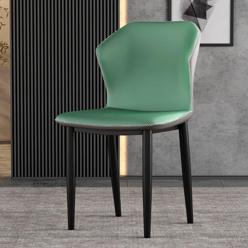 Sillas orejeras de estilo industrial Sillas de comedor de cuero PU para cocina