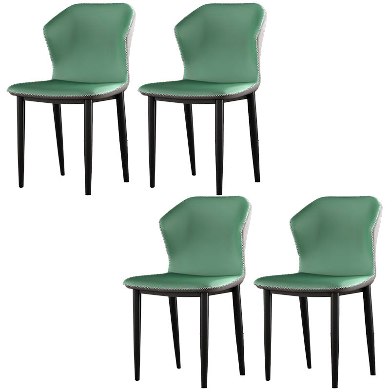 Sillas orejeras de estilo industrial Sillas de comedor de cuero PU para cocina