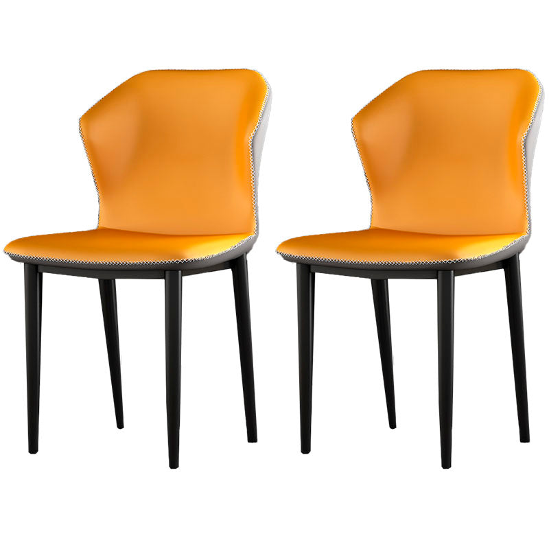 Sillas orejeras de estilo industrial Sillas de comedor de cuero PU para cocina