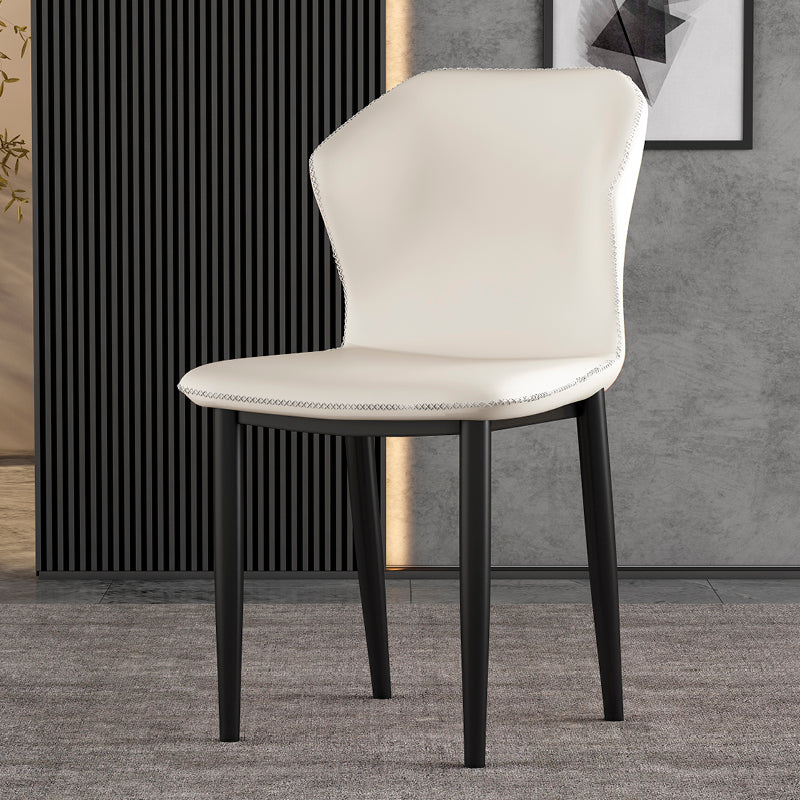 Sillas orejeras de estilo industrial Sillas de comedor de cuero PU para cocina
