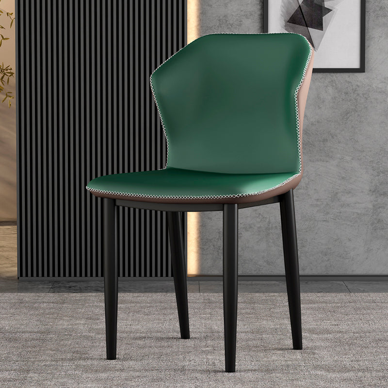Sillas orejeras de estilo industrial Sillas de comedor de cuero PU para cocina
