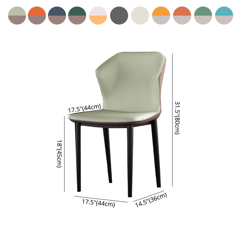 Sillas orejeras de estilo industrial Sillas de comedor de cuero PU para cocina