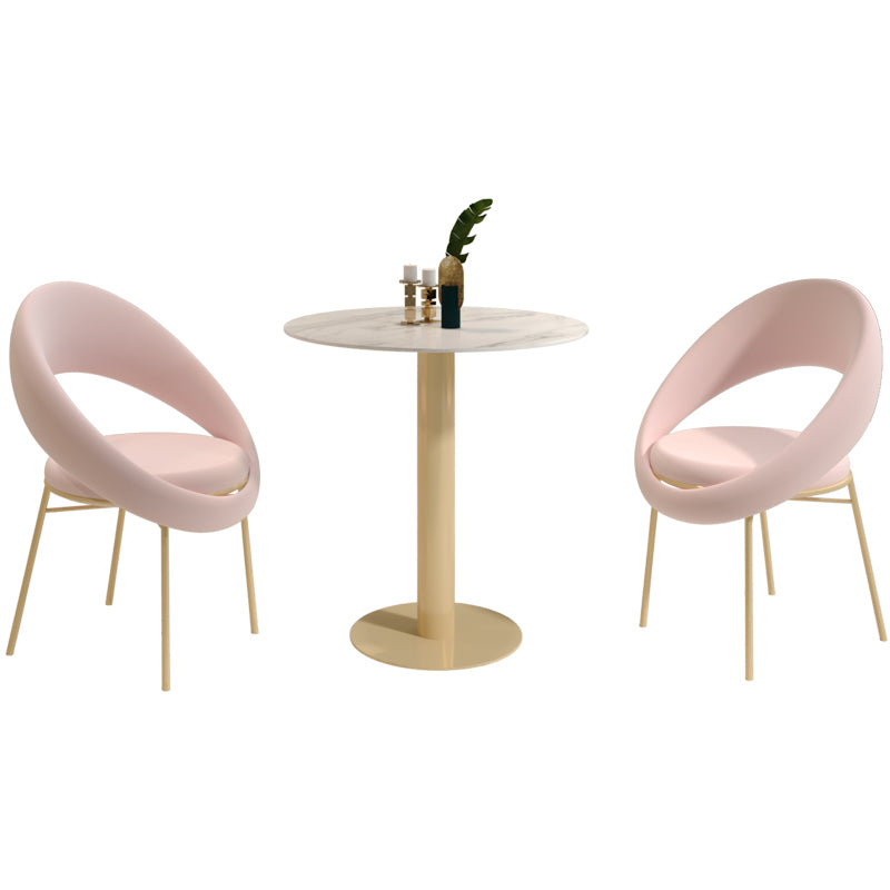 Glam 1/3/4/5 Pieces Dining Set Sintered Stone Dining Furniture for Home Use