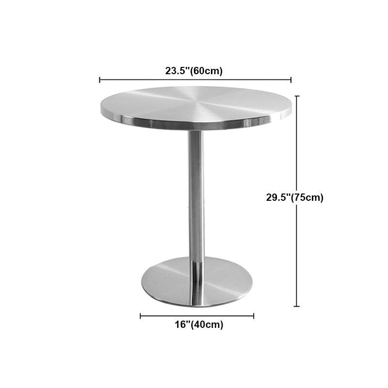 Industrial Style Dining Site Table Stainless Steel Dining Room Collection