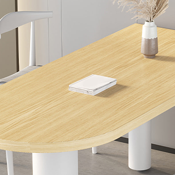 Table en bois irrégulière pour restaurant Table à manger moderne avec 3 pieds