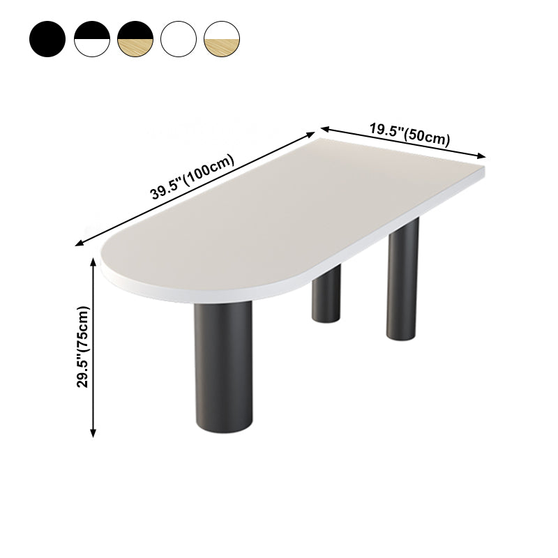 Table en bois irrégulière pour restaurant Table à manger moderne avec 3 pieds