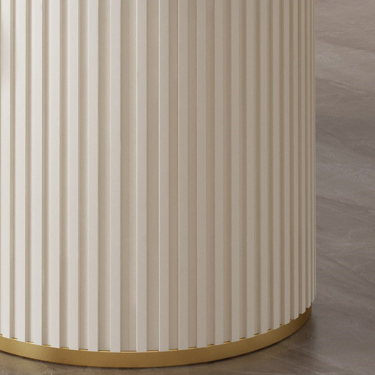 Sintered Stone White Table for Restaurant Modern Dining Table with Double Pedestal Base